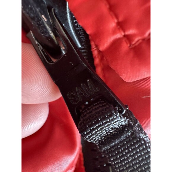 SAM. Freestyle Down Puffer Nylon Coat womens jacket Red Medium - Picture 15 of 15